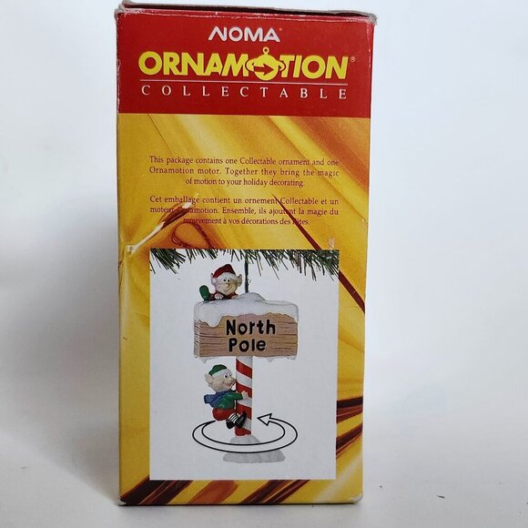 RARE 1993 NOMA Ornamotion North Pole Christmas Ornament Rotating Ornament Tree - Picture 5 of 7